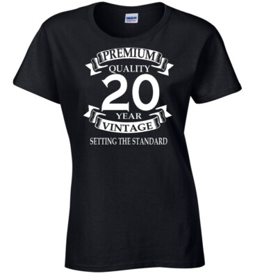 20. Geburtstag Damen T-Shirt Party Wechsel Jahr Weihnachten jedes Alter nach Bedarf