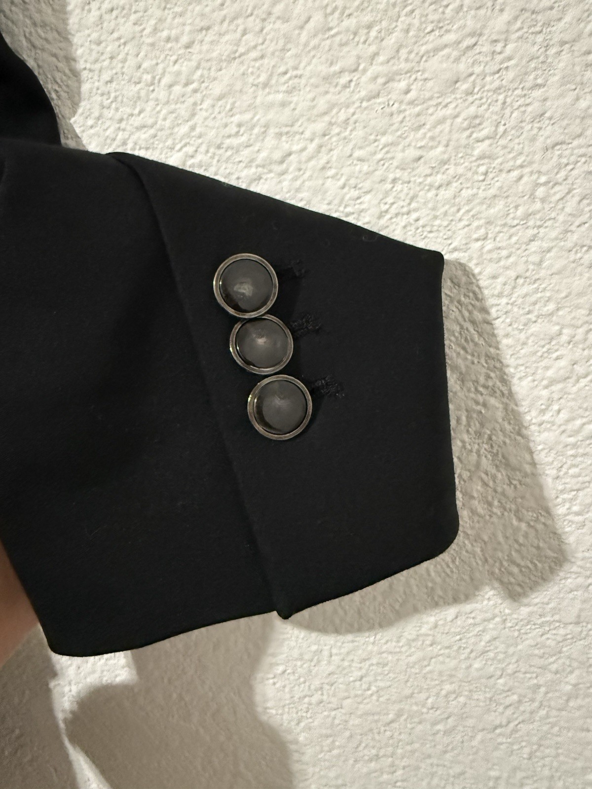 Zara Basic Black Single- Button Blazer Puffy Shou… - image 4