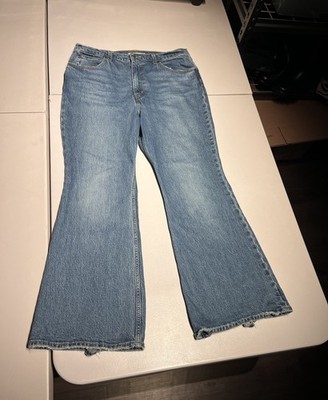 Levis 70 s High Flare Jeans Women s 32 Blue Denim Cotton 33x30 Retro Big E