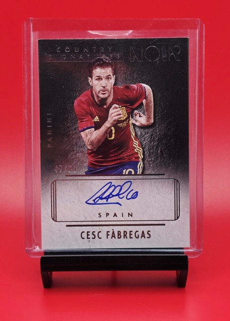 2016-17 Panini Noir Soccer Cesc Fabregas Country Signatures On Card Auto /60