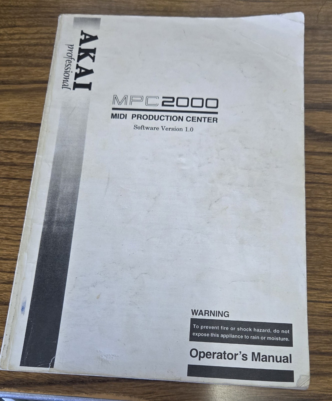 Akai MPC2000 Operator's Manual Original