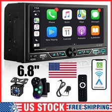 Double Din Apple Carplay Android Auto Car Stereo Radio Bluetooth Touch Screen US