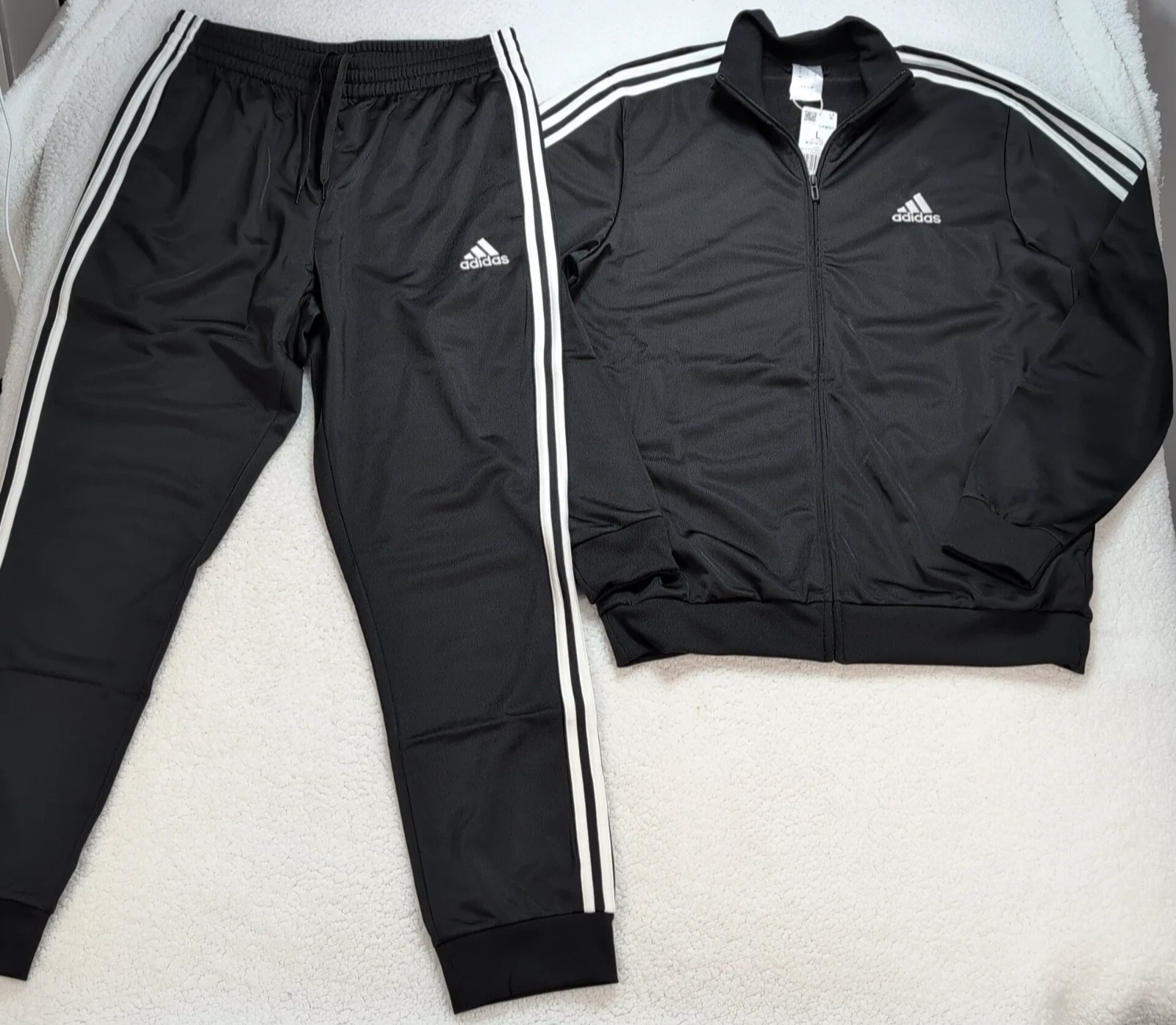 Adidas Essentials Warm-Up Tracksuit Men's size Large 3-Stripes NWT