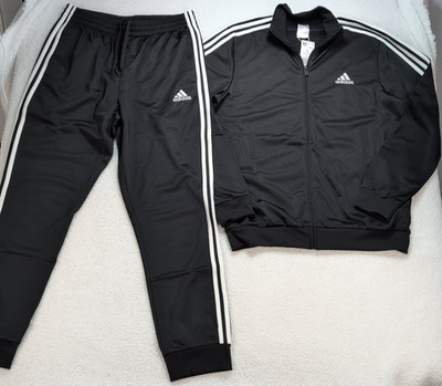 Adidas Essentials Warm-Up Tracksuit Men's size Large 3-Stripes NWT