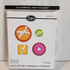 Sizzix Sizzlits Buttons #5 Die Set  #654430