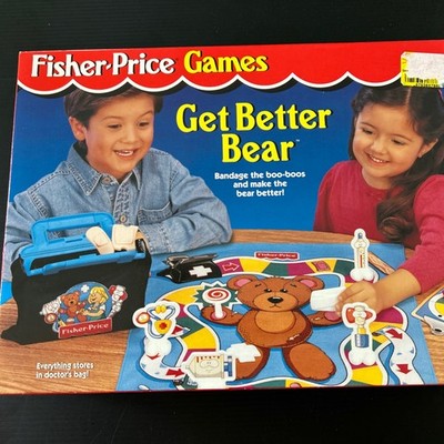Fisher Price Get Better Bear Doctor Bag Game Pretend Play Dr NOS Vintage