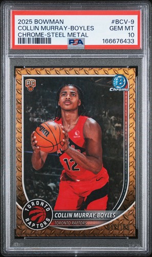 2025-26 Bowman #BCV-9 Collin Murray-Boyles Chrome Steel Metal #/100 PSA 10 POP 1