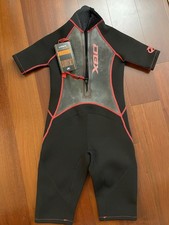 DBX Youth 3/2mm Shorty Super Stretch Neoprene Wetsuit Size L Black/Red