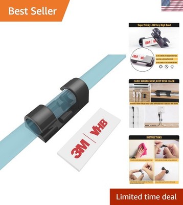 Multi-Purpose Self-Adhesive Cable Holders - 40 Pcs Tidy Cable Management Clips