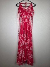 Free People Cotton Floral Red Maxi Endless Summer Dress