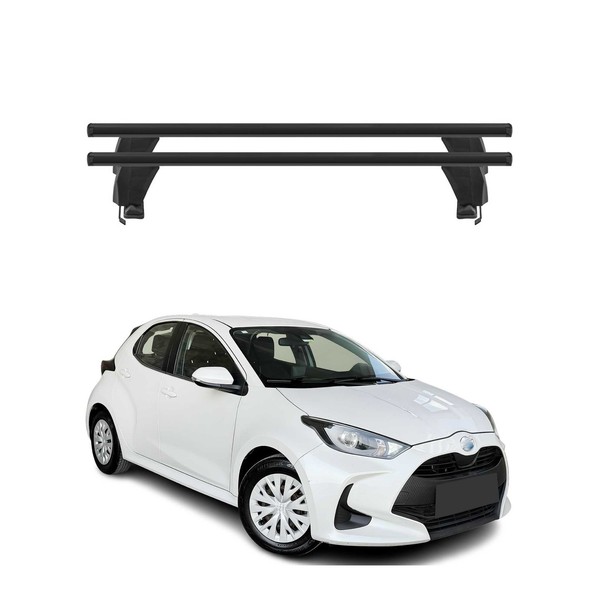 Menabo DachträGer GrundträGer FüR Toyota Yaris 2020-2026 Alu Schwarz 2Tlg-image