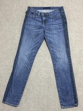 Rock  Republic Jeans Womens 8 Blue Straight Leg Medium Wash Logo Denim Pants