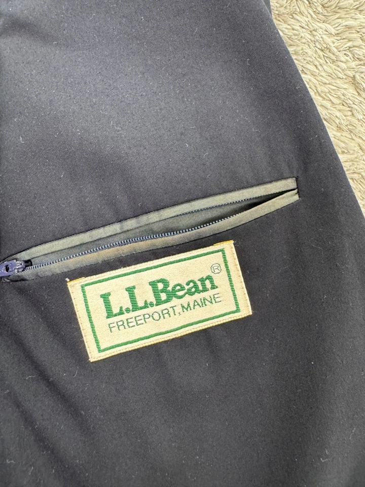 LL Bean Blazer Men 44R Black Sports Coat Career Suit Jacket Vtg Made In USA - Image 3 of 4