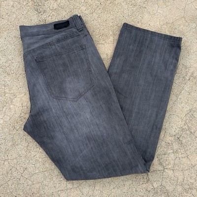 ECKO UNLTD Jeans 714 Straight Fit Premium Denim Gray Men s Size 34x32 Distressed