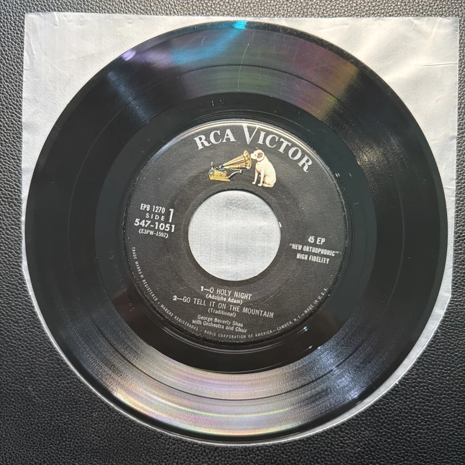 George Beverly Shea - Christmas Hymns (RCA Victor EPB-1270) Mono 1956 VG/VG 2 7" Foto 4 de 4
