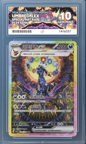 Umbreon ex 239 SAR Terastal Gathering Chinese ACE 10 Perfect Subs 10/10/10/10