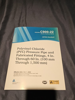 #ad AWWA Standard For PVC Pressure Pipe And Fabricated Fittings $60.00