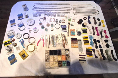 HUGE Lot Jewelry Making  Beads Supplies & Accessories, Many Items Never Used
