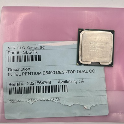 Intel Pentium Dual-core E5400 2.7GHz CPU SLGTK