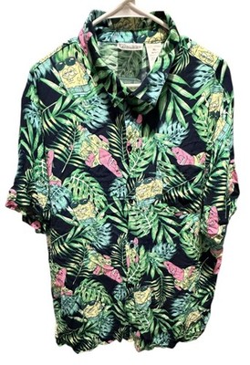 Spongebob Squarepants Hawaiian Tropical Nickelodeon Beach Shirt men s size XL