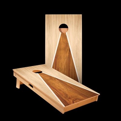 Triangle Cornhole Boards Skips Garage Classic Foldable Outdoor Lawn Game