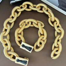 Schiaparelli Fashion Simple Keyhole Geometric Coarse Bracelet Necklace Series