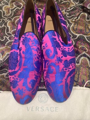 Size 13 men's Versace silk slippers