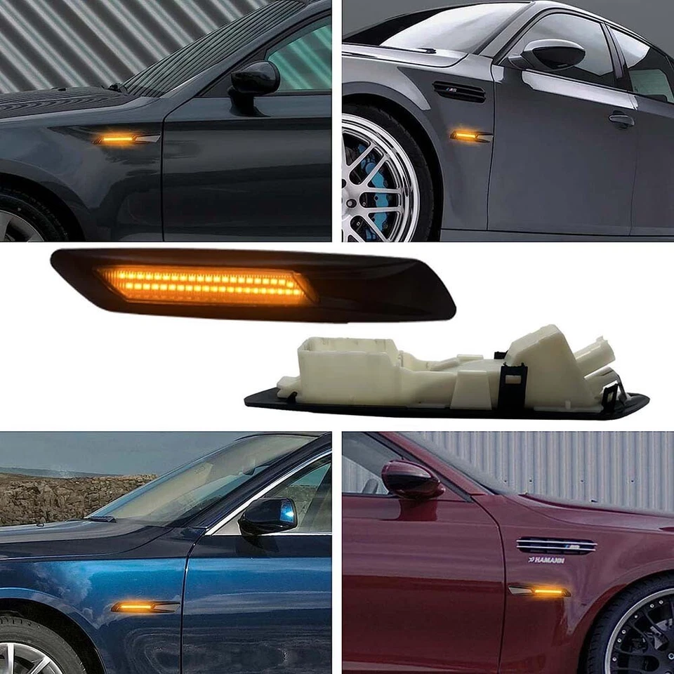 2x For BMW 5-Series F10/F11 LCI LED Dynamic Side Marker Fender Turn Signal Light - Image 2 of 4