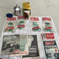 Vintage Coleman No. 0 Filter Funnel w/ Filter Ring And Mantles