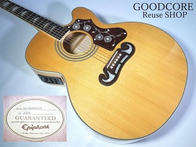 Epiphone Ej-200Sce/N Super Jumbo Acoustic Guitar Semi R708276 Safe delivery from
