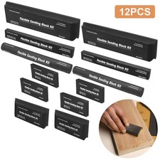 12x EVA Foam Sanding Block Set Wet Dry Sandpaper for Automotive Wood Body Repair
