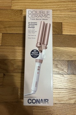 Conair Double Ceramic Triple Barrel Curl Styling Waver Hair iron Brand New