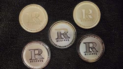 lot of 5-  1 oz .999 Fine Silver Scottsdale Mint Reserve Rounds  *lot #1