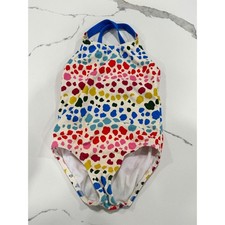 Boden Girls Rainbow Leopard Print One Piece Swimsuit Multi Color Size 3-4Y