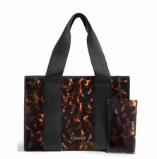 Flaunt Tortoise Everyday Tote Bag With Inner Pouch New With Tags SHIPS FREE!