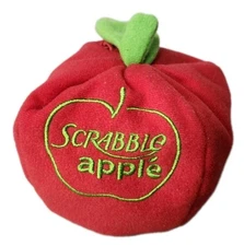 Scrabble Apple Word Game Zip-Up Bag Pouch Letter Pieces Classic Board Complete