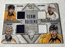 2013-14 Panini Titanium - Team Building Quad Materials Pekka Rinne, David...