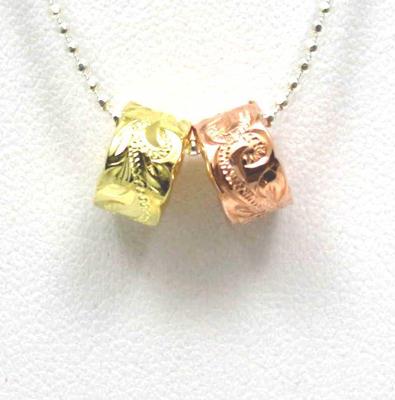 8MM YELLOW PINK ROSE SILVER 925 HAWAIIAN PLUMERIA SCROLL BARREL TUBE BEAD SET