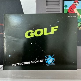 Vintage Video Game Cartridge GOLF Sports Nintendo System NES Instruction Manual