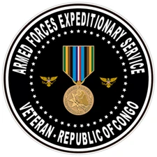 Armed Forces Expeditionary Service Veteran - Republic of Congo Bumper Sticker 5"
