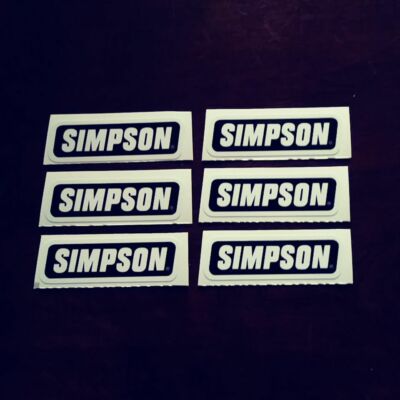 vintage Simpson helmet logos