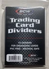 BCW Trading Card Dividers 1 pack of 10 New Unopened with Tracking!