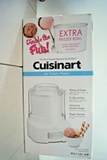 NEW Cuisinart Ice Cream Maker with Extra FREE Freezer Bowl 1.5qt  ICE-21 EBWS