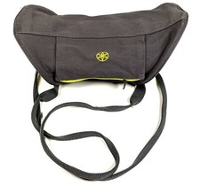 GAIAM Yoga Mat Bag Holder Gray Yellow Cotton Canvas Zip Pocket