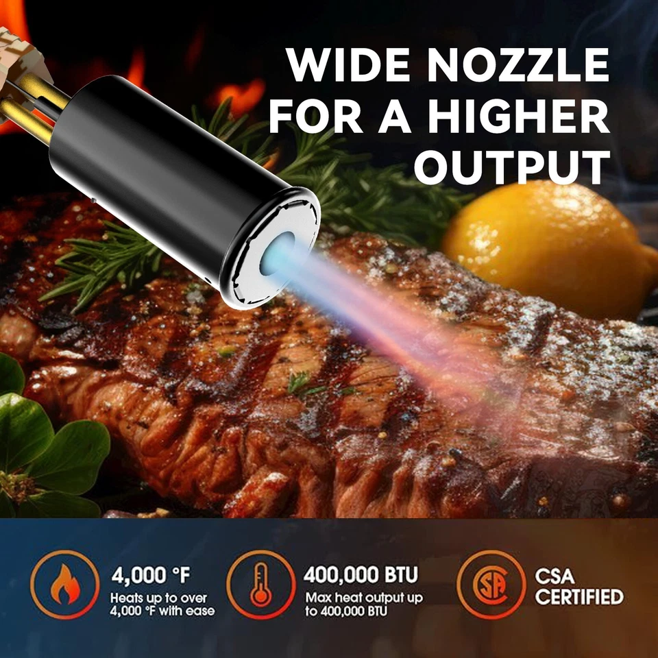 Antorcha de propano para cocinar pistola de parrilla cocina antorcha culinaria encendedor de carbón barbacoa Foto 4 de 4