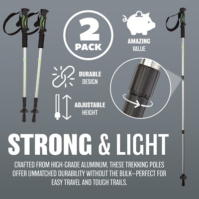 NEU ALUMINIUM HORIZON WALKER TREKKINGSTÖCKE CAMPING WANDERN OUTDOOR WALKING WALK