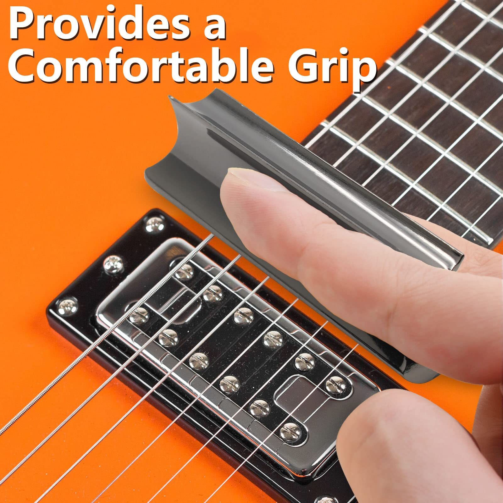 Metal Guitar Slide Bar Tone Lap Steel Slide, Black Slide Bar for Dobro