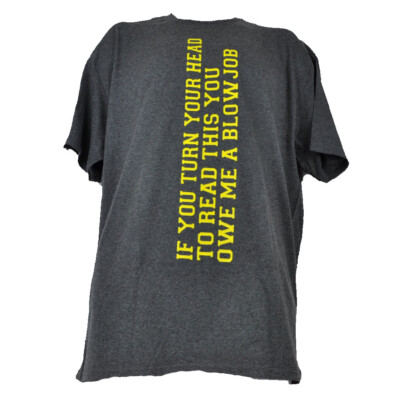 #ad #ad If You Turn Your Head To Read Funny Vulgar Gray Mens Tshirt Tee XLARGE $18.36