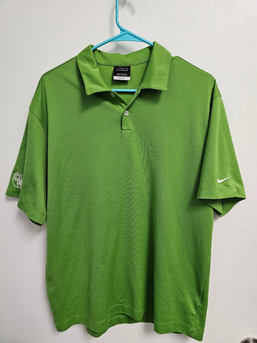 green nike golf shirt