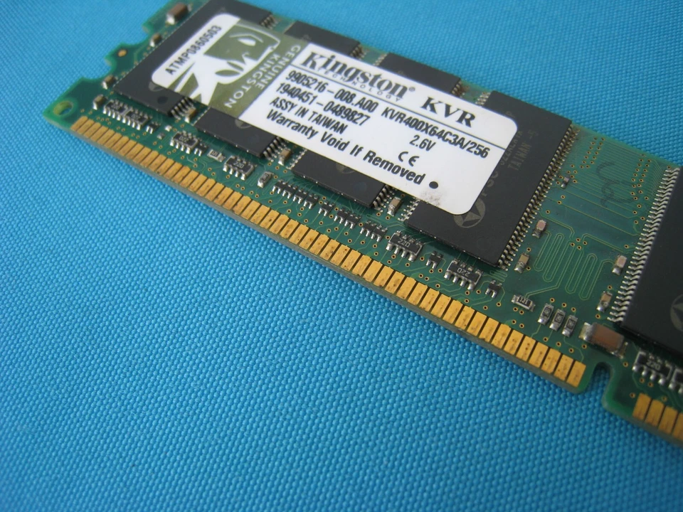 Kingston 256 MB 400MHz PC-3200 DDR 184-PIN  DIMM Desktop Memory KVR400X64C3A/256 - Image 4 of 4